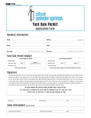 plano garage sale permit|yard sale permit application.